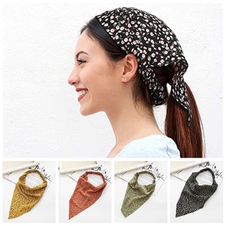 Korean headband for women hair accessories headbands women chiffon hijab All-match headband triangle scarf elastic