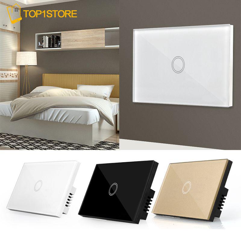❤ 120 Type Smart Touch Wall Light Switch US Standard 1 Gang