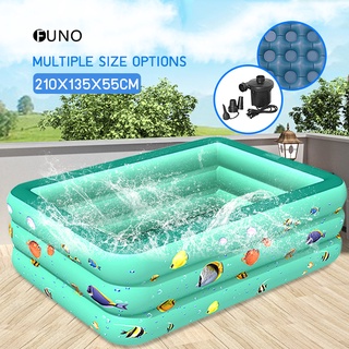 Inflatable swimming pool for children, large rectangular family pool, outdoor indoor use,free blower