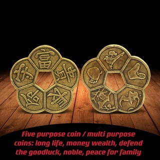 Fengshui blessed five purpose coin/ money amulet lucky coins
