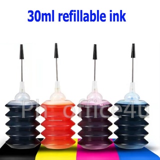 Canon PG 645, CL 646 pg645xl cl646xl refilable ink black yellow blue 30ml refill ink