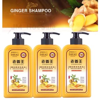 (3Bottle) 100% Original Ginger Hair Shampoo Anti Hair Loss Nourish Hair Fast Growth Shampoo Oil Cont
