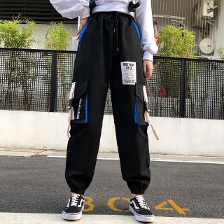 High Waist Cargo pants Multi Pockets Casual pant For Straight Slacks Slim fit baggy Long Trousers