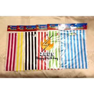 Stripe loot bags 10pcs birthday party needs wedding candy bag decorations loot bags zeus