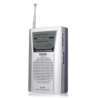 BC-R60 Pocket Radio Telescopic Antenna Mini AM/FM 2-Band Radio World Receiver Speaker 3.5mm Earphone
