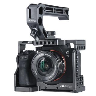 UURig Aluminium Camera Cage Mount for Sony A7R3 A7M3 with Arri Locating Hole and Microphone Cold Shoe Mount