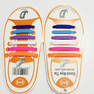 12Pcs/lot Tie Running Elastic Lace No Shoe Silicone Strap