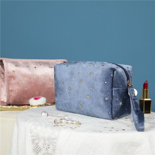 Star Design Velvet Cosmetic Bag