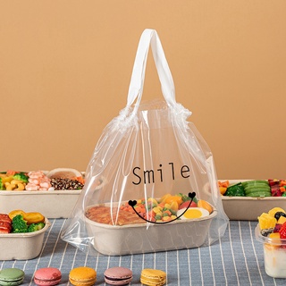 Takeaway Food Salad Drawstring Pull String Packing Plastic Bag Clothing Store Shopping Clothes Tote