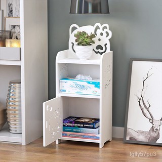 A4tj DIY White Storage Cabinet Creative Carved Living Room Bedroom Bedside Simple Waterproof Plastic