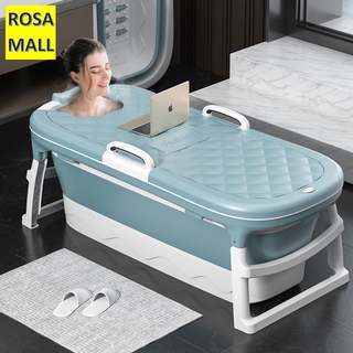 Portable 138cm Adult Bath Tub Barrel Sweat Steaming Bathtub Plastic Thicken Folding Bathtub