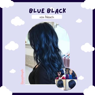 Blue Black (Non Bleach) + w/ keratin oxidizer & bleaching set