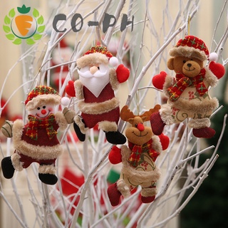 Christmas Tree Accessories Christmas Little Dolls Dancing Old People Snowman Deer Bear Cloth Art Puppet Hanging Pendant