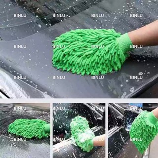 ♨☎Double sided thick chenille gloves,towel,duster,sweater,mop,dust removal,car cleaning tools,BINLU
