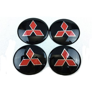4X 56mm Wheel Center Hub Cover Emblem Sticker For Mitsubishi