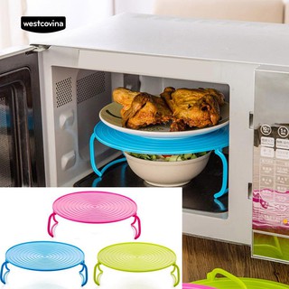 √COD Microwave Oven Heating Steaming Double Layer Insulation Plate Shelf Potholder (1)