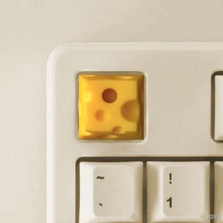 【IGW】✇♦►Mechanical keyboard personality keycap single cute keycap resin keycap cheese light yel