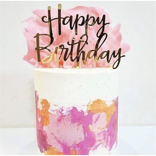 Acrylic Material Plastic Happy Birthday Cake Topper Cake Decoration Party Accessories