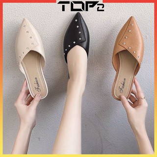 [TOP2] COLSI Korean New Fashion design sandals flat for Ladies