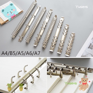 YUSENS A4/B5/A5/A6/A7 Stationery Binder Clip DIY Ring Binder Loose-leaf File Folder New Notepad Accessory Office Supplies Refillable Metal Notebook Binding Hoops