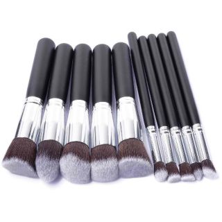 Kabuki 10 Pcs Professional Soft Make Up Brush Set