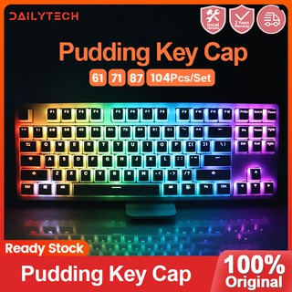 61/71/87/104Pcs/Set Ergonomic Backlit Pudding Key Cap Keycaps for Mechanical Keyboard (1)