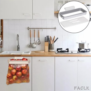 [12] Garbage Cupboard Hanging Bag Holder Trash Rubbish Storage Rack Bag Hanger Waste Bins for Kitchen Cupboard Cabinet