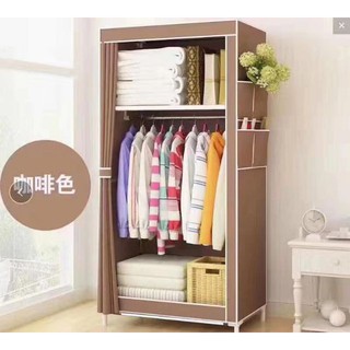 ❣New Fashion Clothes Storage Quality Multifunctional Simple Wardrobe Fashion Wardrobe Cabinet(Single