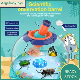 【Ready Stock】Insect Fish Viewer Multifunctional Scientific Observation Barrel Fish Tank INSECT TORTOISE PET Educational Learning Tool High Quality Outdoor Explorer with 4 Times Magnifying Glass and Light Children's Outdoor Toys
