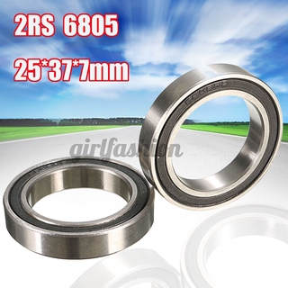 2PCS 6805N 25X37X7mm 2RS Bicycle Ball Bearing Rubber Sealed Free Shipping Bicycle rubber seal bearing