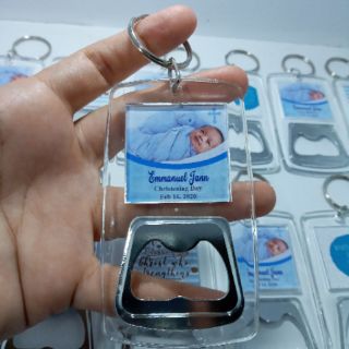 Keychain Acrylic Bottle Opener Wedding Birthday Baptismal Debut giveaway souvenir