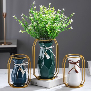Nordic style ceramic vase creative fashion simple dried flower arrangement ornaments (2)