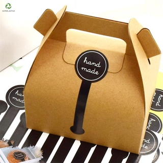 【Aotuo】10 Pcs/Sheet Handmade Letter Long Label Cake Gift Box Baking Sticker Tags DIY Decoration
