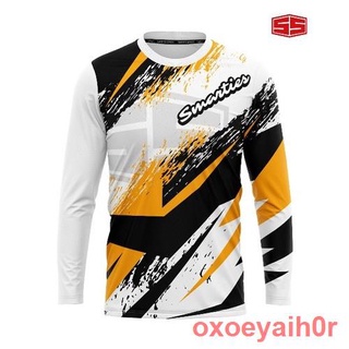 ✼♀✱SMARTIES APPAREL MOTORCYCLE LONG SLEEVES JERSEYS BLACK AND YELLOW