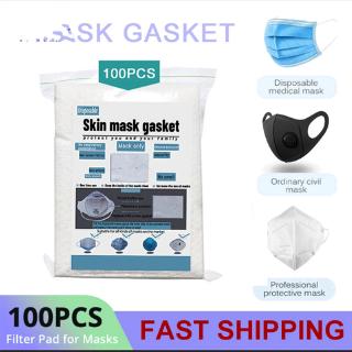 100PCs Disposable Face Masks Replacement Filtering Pad Breathable Mask Gasket Universal Soft Respiring Mat Filter Pad for Mask