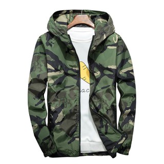 Men's Jacket Hooded Camouflage Coat Casual Jackets Outerwear