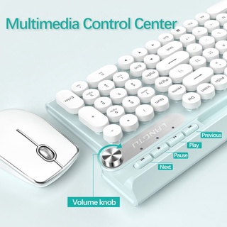 Computer accessories✤◄Keyboard And Mouse set LT500/LT400 USB 2.4G Wireless Keyboard Ultra-Thin Mute