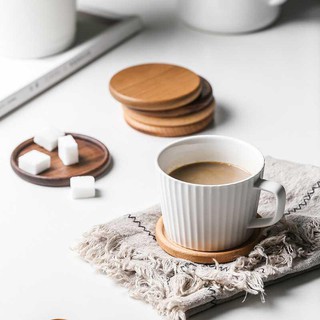 Durable Wood Coasters Placemats Round Heat Resistant Drink Mat Table Tea Coffee Cup Pad Non-slip cup mat insulation pad
