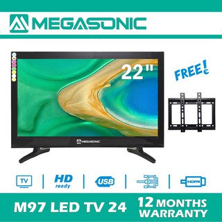 ☃✈MEGASONIC M97-LED24 Screen 22 inch LED TV 24 With Free Wall Bracket