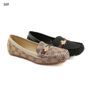 369gucci Logo Bee GG Canvas Flat Shoes