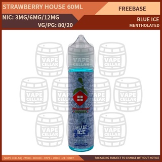 ◐Strawberry House 60ML Blue Ice (3 MG, 6 MG, 12 MG) Vape Juice E Liquids