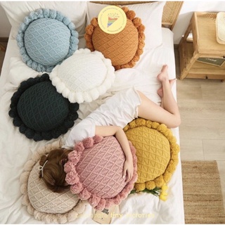 [MNL-Based] Luna Round Knit Pillow Floor Cushion Tatami (Nordic Scandi Minimalist Korean Ins Decor)
