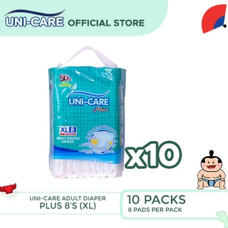 Uni-Care Adult Diaper Plus 8's (XL) Pack of 10