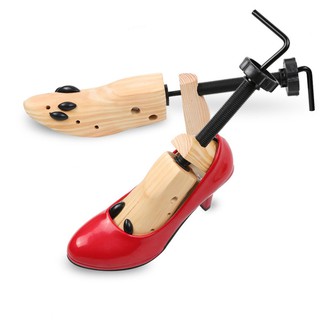 insMen Women Adjustable Wooden Shoes Stretcher Shaper Universal Shoes Expander