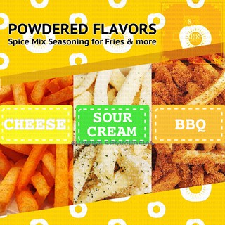Powdered Flavors for Fries (Cheese Powder, Sour Cream Powder, Barbecue BBQ Powder, Butter Powder)