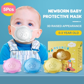 【In stock】KN95 3D face mask for 0-36 months infants disposable baby face mask with adjustable buckle KF94 Mask cartoon printing 4 layers Protective