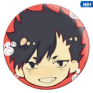 Anime Haikyuu!! Button Brooch Badge Cartoon Round Brooch Pins (2)