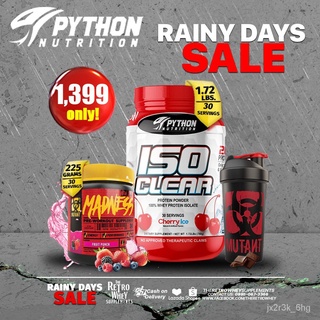 PROMO Python Iso Clear 1.72lbs with FREE MUTANT Madness 30s/ Creakong 75s / Multi 30s Shaker