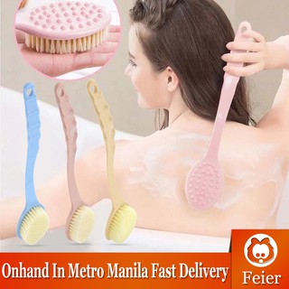 【Ready Stock】Long Handle Soft Hair Bath Brush Skin Deep Cleaning Exfoliating Body Scrubber Shower
