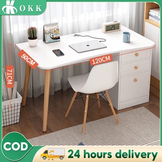 Study Table with Drawer table studyDesk 120CM computer desk writing living Room furniture roundedge